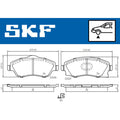 Set placute frana SKF VKBP 80062 A
