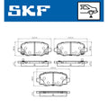 Set placute frana SKF VKBP 90569 A