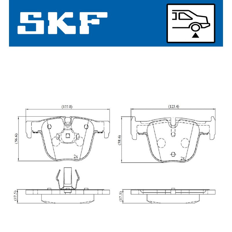Set placute frana SKF VKBP 90508