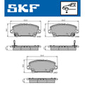 Set placute frana SKF VKBP 80195 A