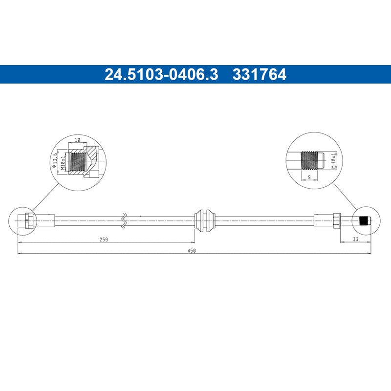 Furtun frana ATE 24.5103-0406.3