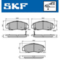 Set placute frana SKF VKBP 80558 A
