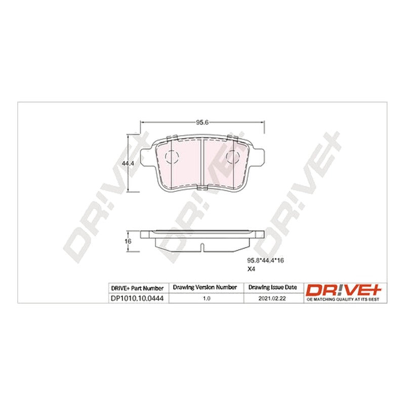 Set placute frana Dr!ve+ DP1010.10.0444