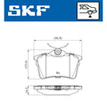 Set placute frana SKF VKBP 90036