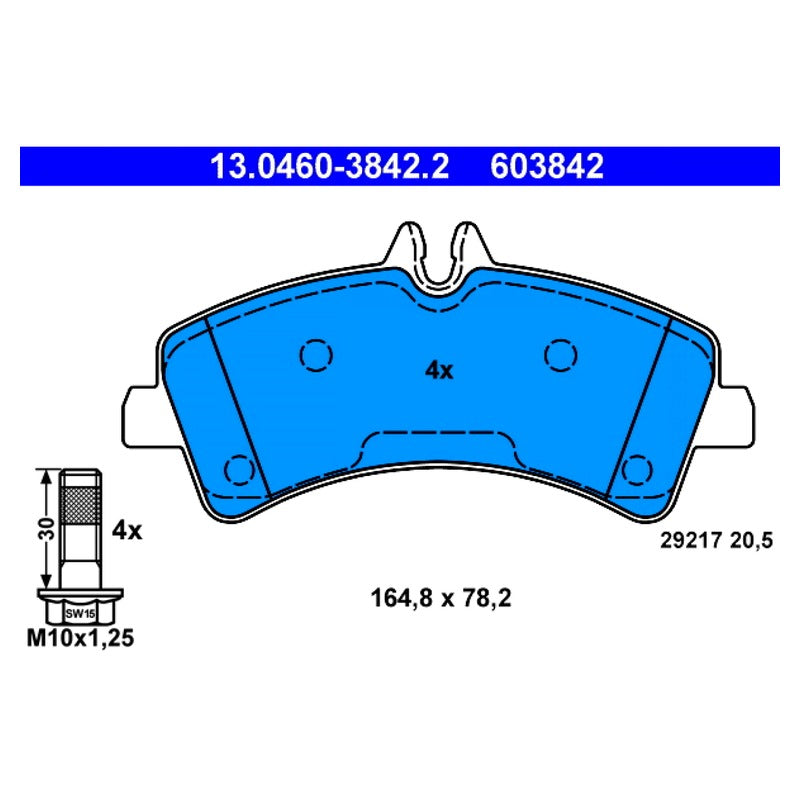 Set placute frana ATE 13.0460-7384.2
