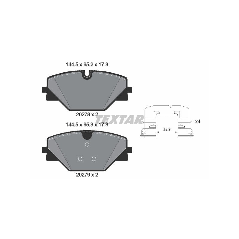 Set placute frana TEXTAR 2027801