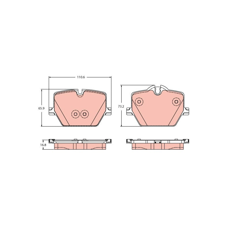 Set placute frana TRW GDB2419