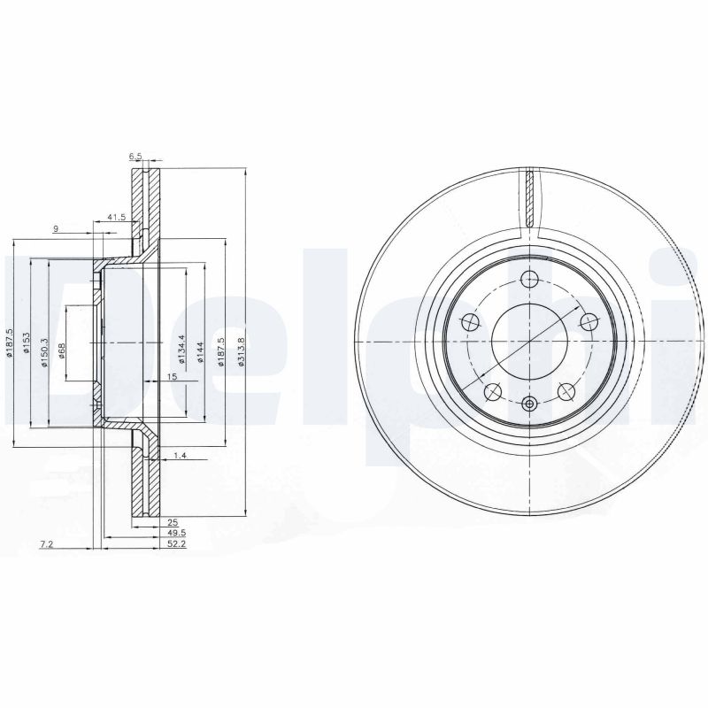 Disc frana DELPHI BG3942