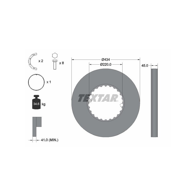 Disc frana TEXTAR 93272111