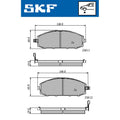 Set placute frana SKF VKBP 80509 A