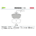 Set placute frana VALEO 302424A