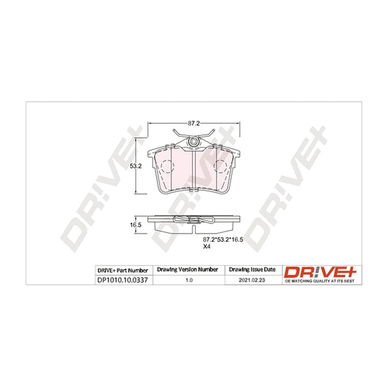 Set placute frana Dr!ve+ DP1010.10.0337