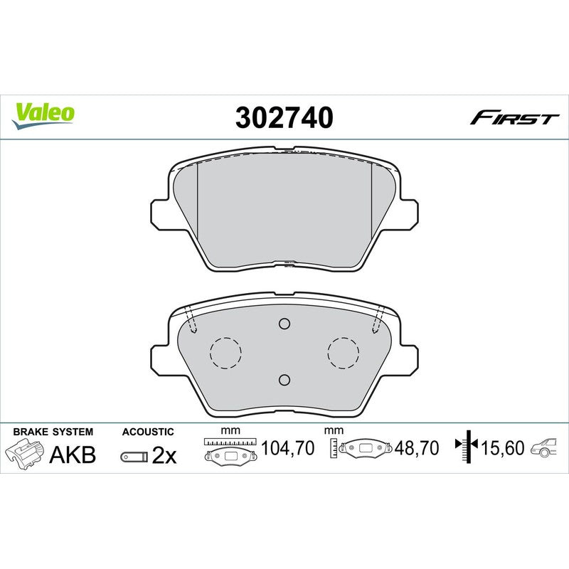 Set placute frana VALEO 302740