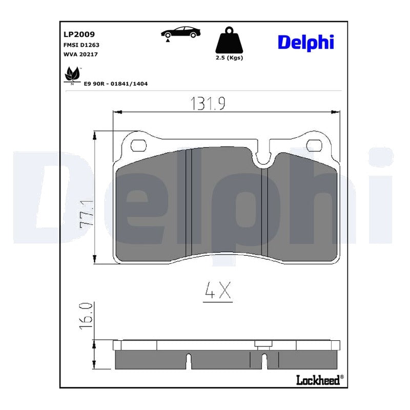 Set placute frana VALEO 302423