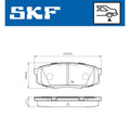 Set placute frana SKF VKBP 90627