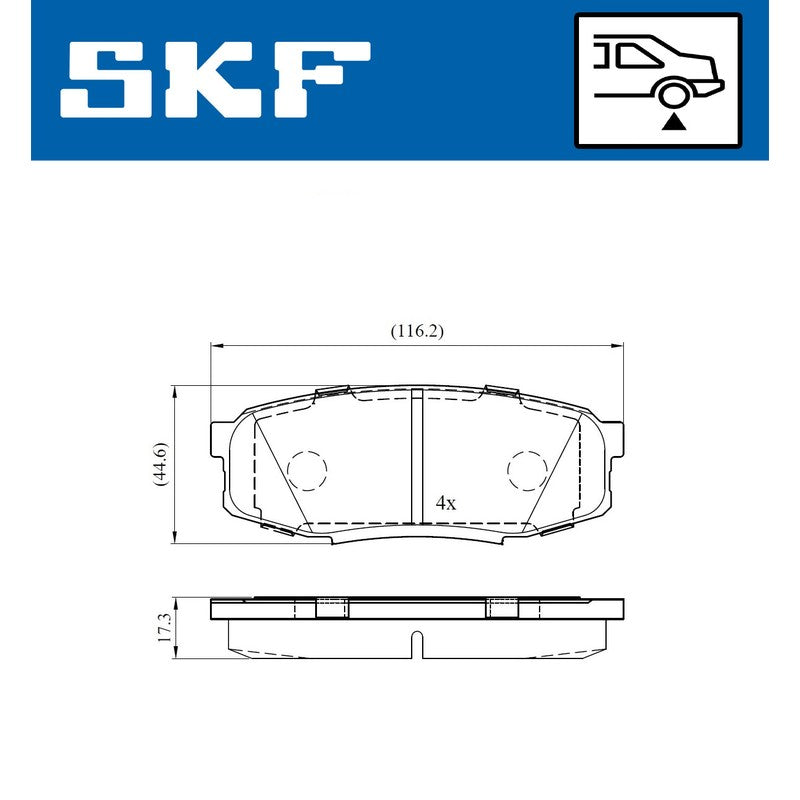 Set placute frana SKF VKBP 90627