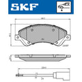 Set placute frana SKF VKBP 80110 E