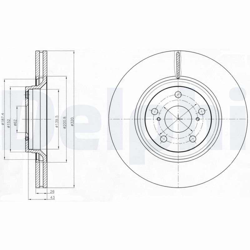 Disc frana DELPHI BG4235