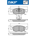 Set placute frana SKF VKBP 80618