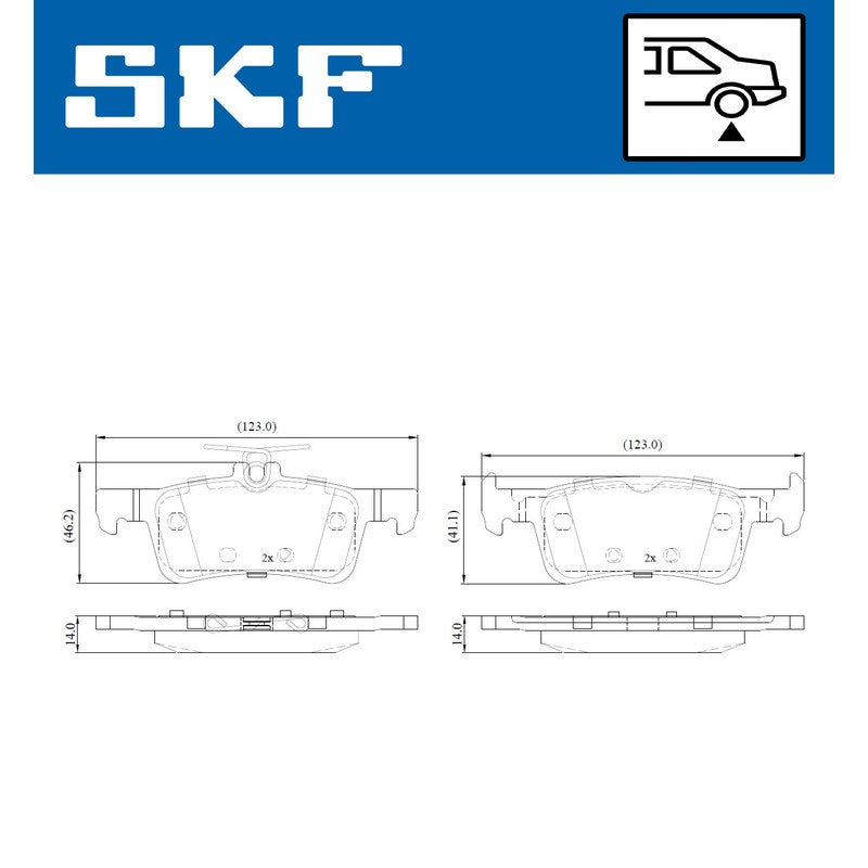 Set placute frana SKF VKBP 90600