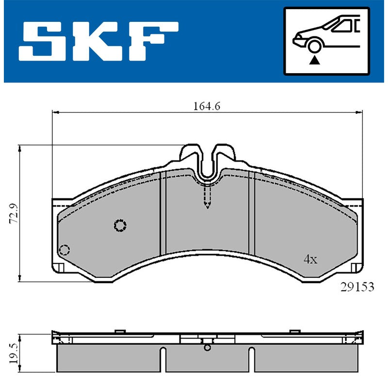 Set placute frana SKF VKBP 80251