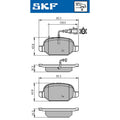 Set placute frana SKF VKBP 90398 E