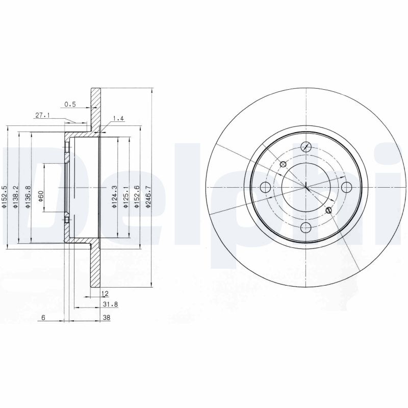 Disc frana DELPHI BG3769