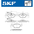 Set placute frana SKF VKBP 80438 E