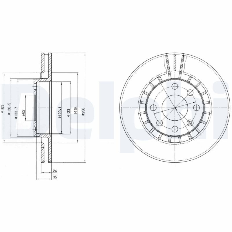 Disc frana DELPHI BG2443