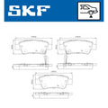 Set placute frana SKF VKBP 90623 A