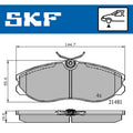 Set placute frana SKF VKBP 80603