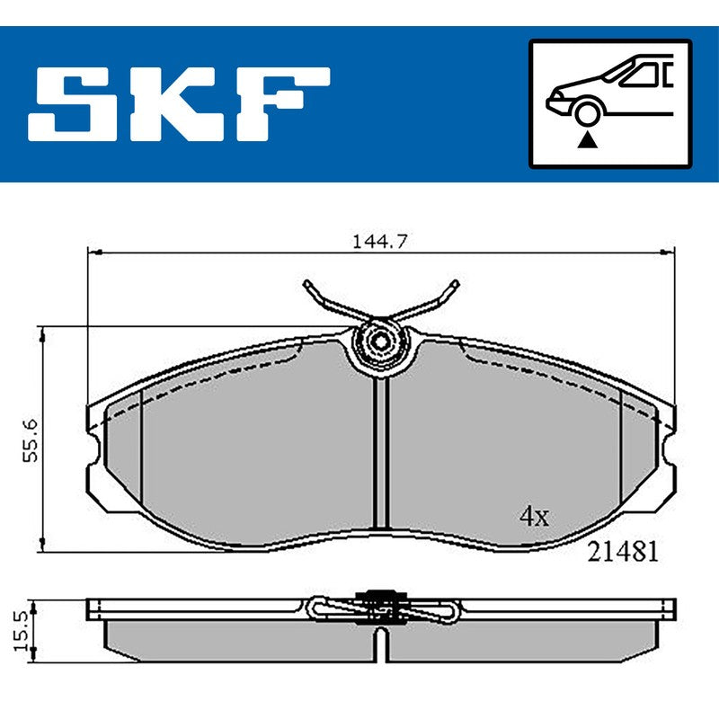 Set placute frana SKF VKBP 80603