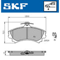 Set placute frana SKF VKBP 80193 A