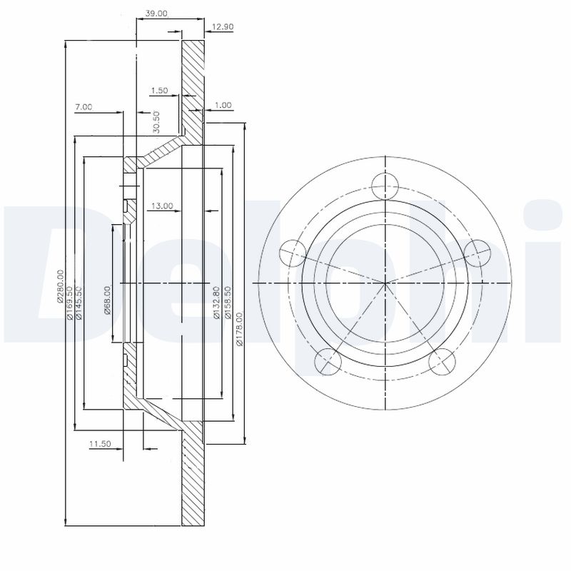 Disc frana DELPHI BG2987