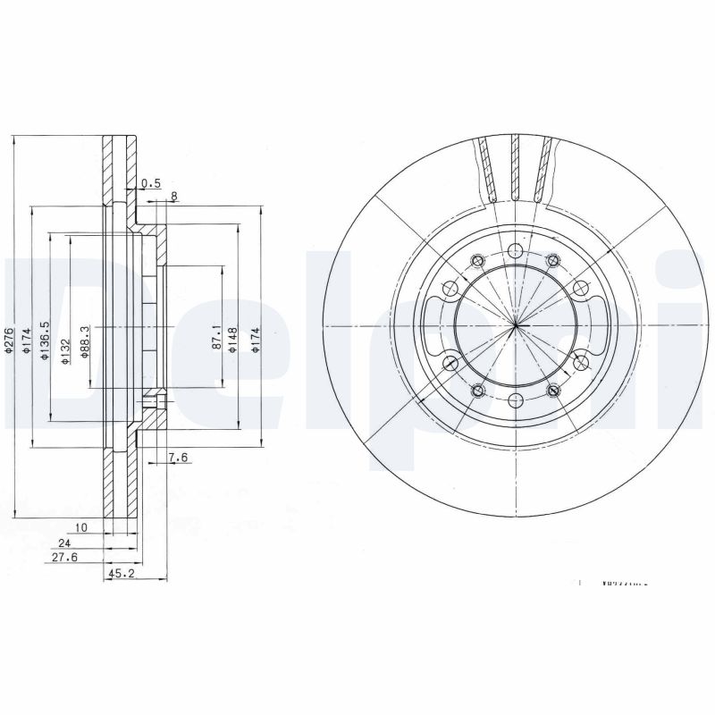 Disc frana DELPHI BG3099