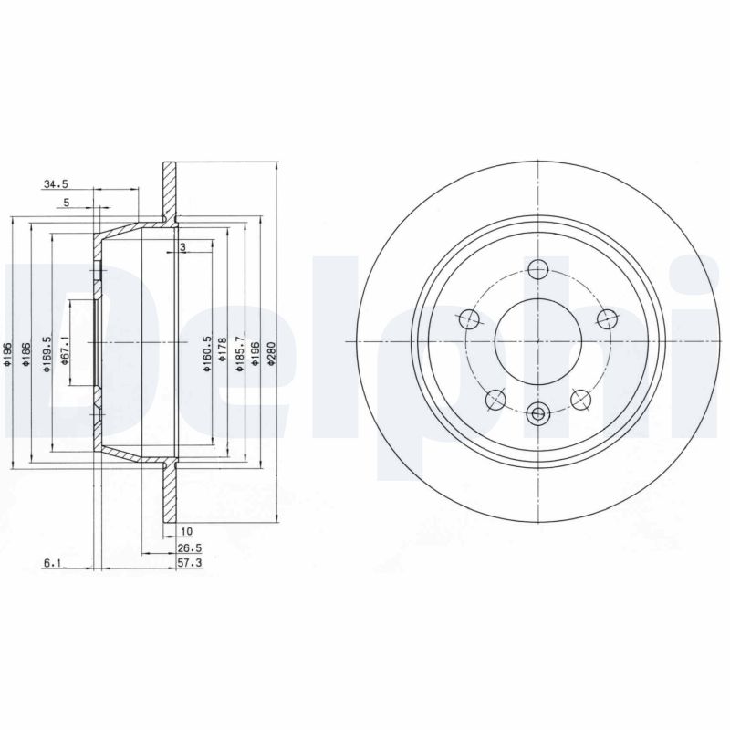 Disc frana DELPHI BG3241