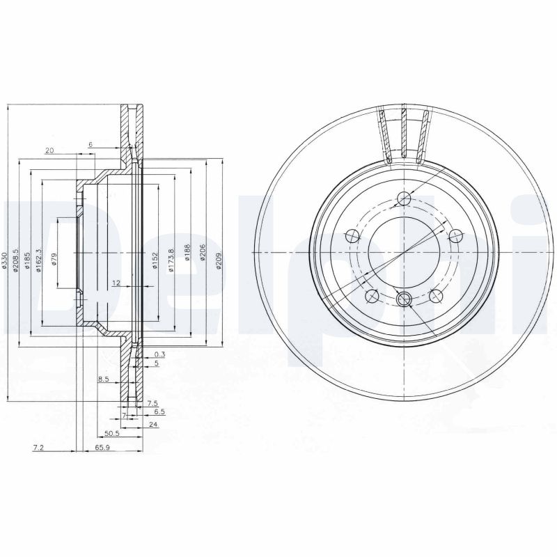Disc frana DELPHI BG3959