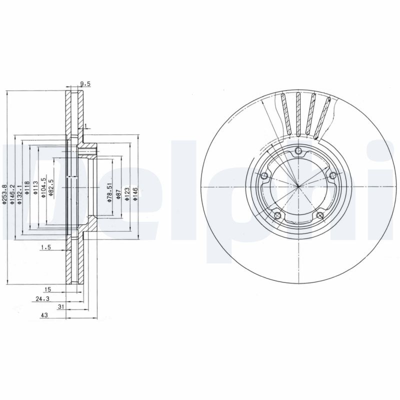 Disc frana DELPHI BG3365