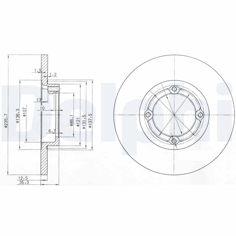 Disc frana DELPHI BG3551