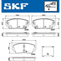 Set placute frana SKF VKBP 80332 A