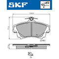 Set placute frana SKF VKBP 80404 A