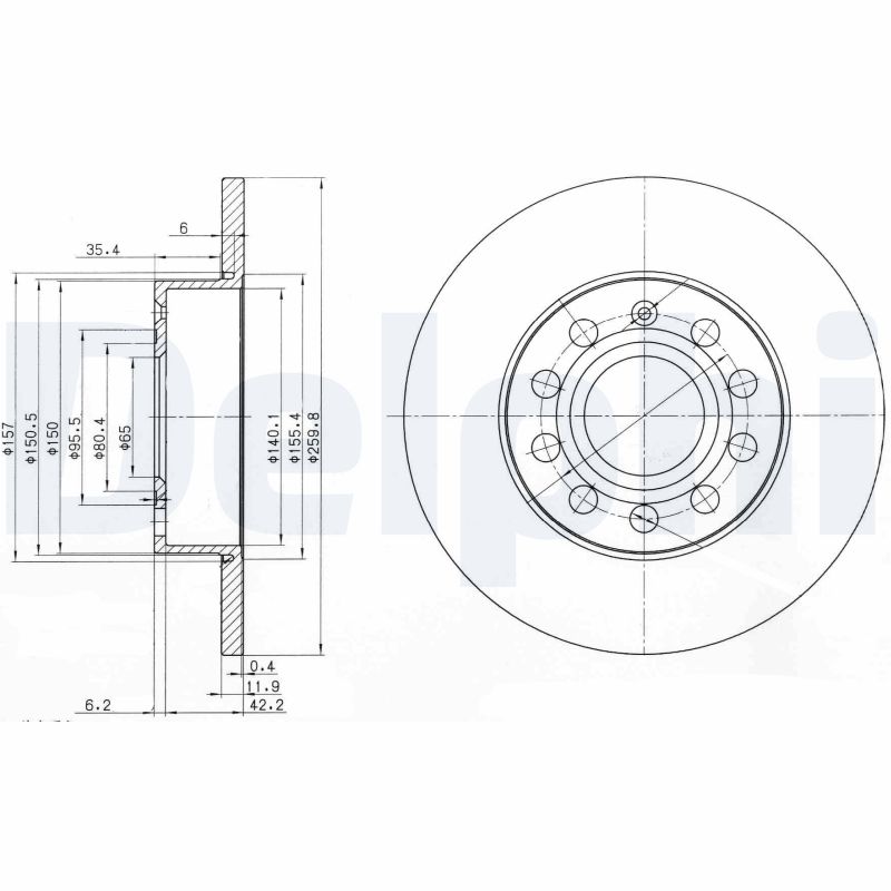 Disc frana DELPHI BG3890C