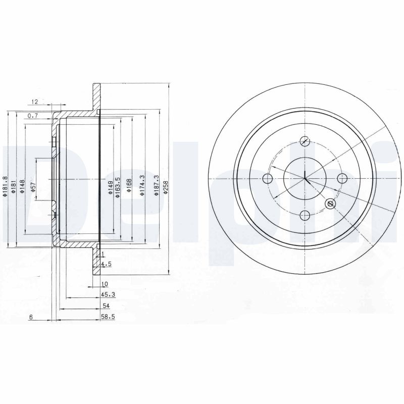 Disc frana DELPHI BG3615