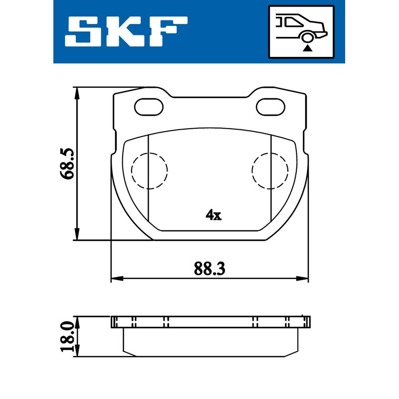Set placute frana SKF VKBP 90514
