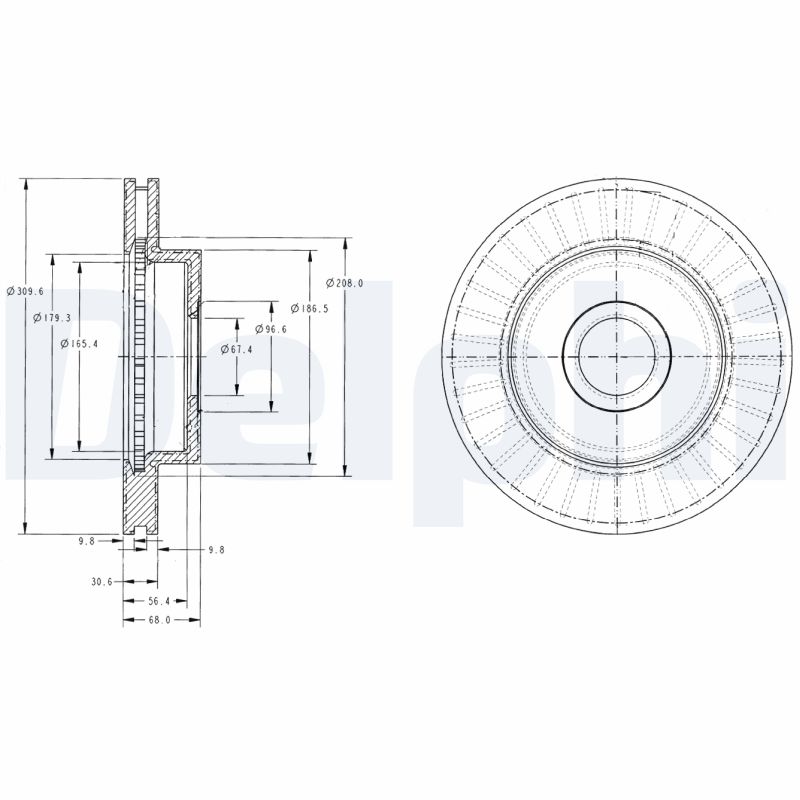 Disc frana DELPHI BG3659