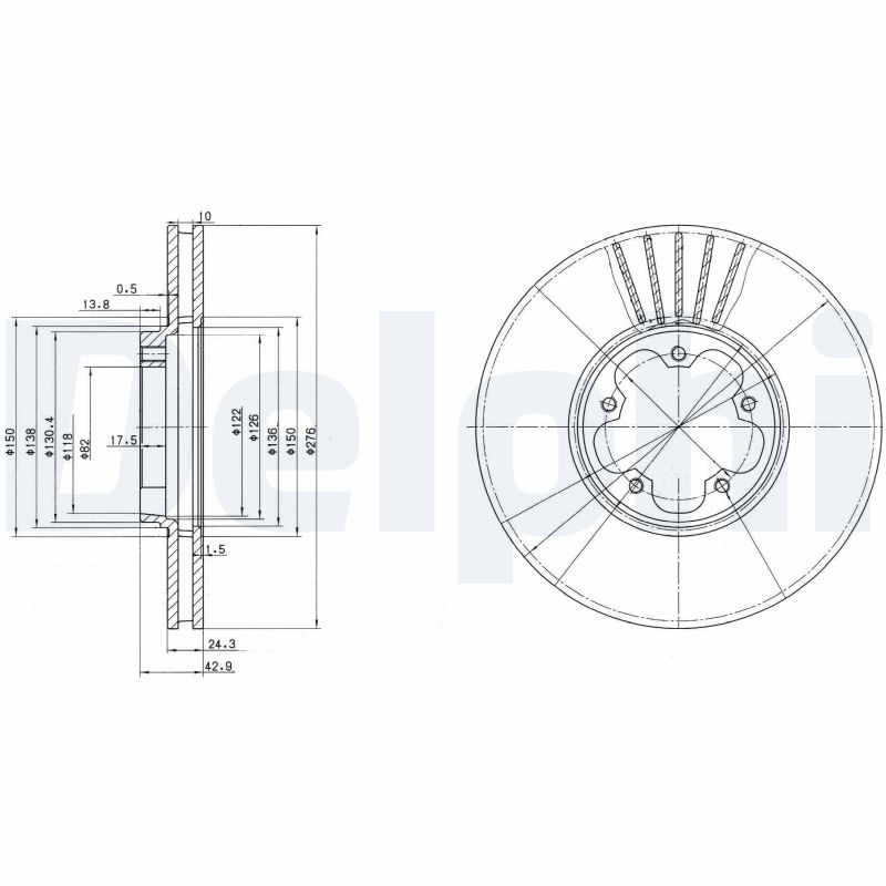 Disc frana DELPHI BG3676