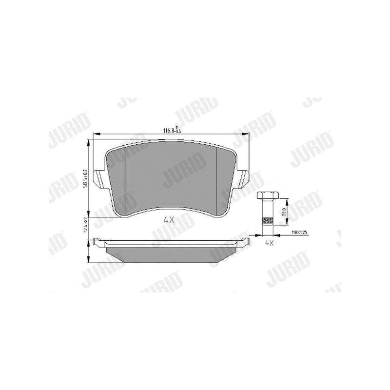 Set placute frana JURID 573259J