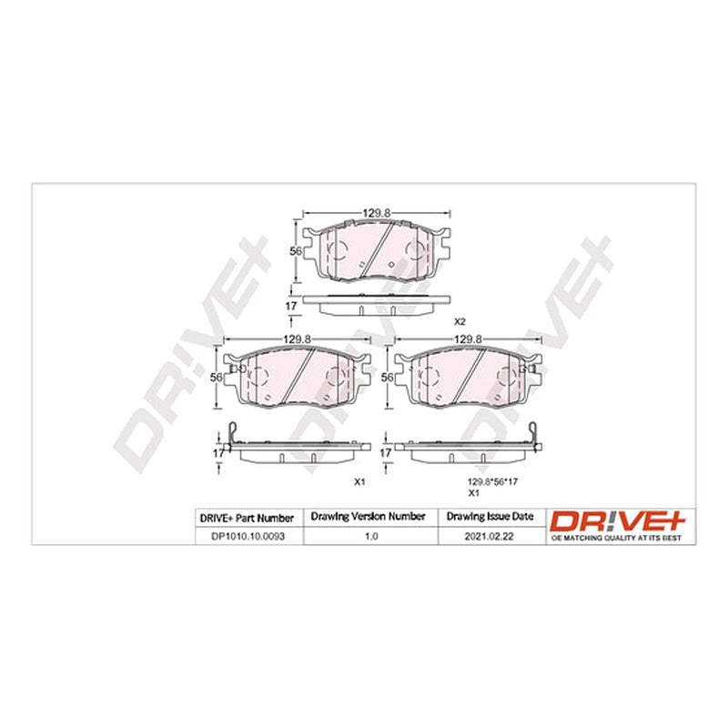 Set placute frana Dr!ve+ DP1010.10.0093