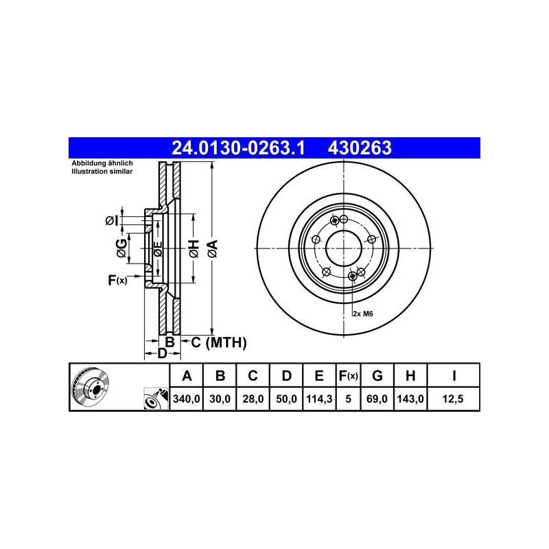 Disc frana ATE 24.0130-0263.1