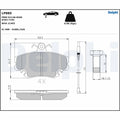 Set placute frana de mana DELPHI LP885